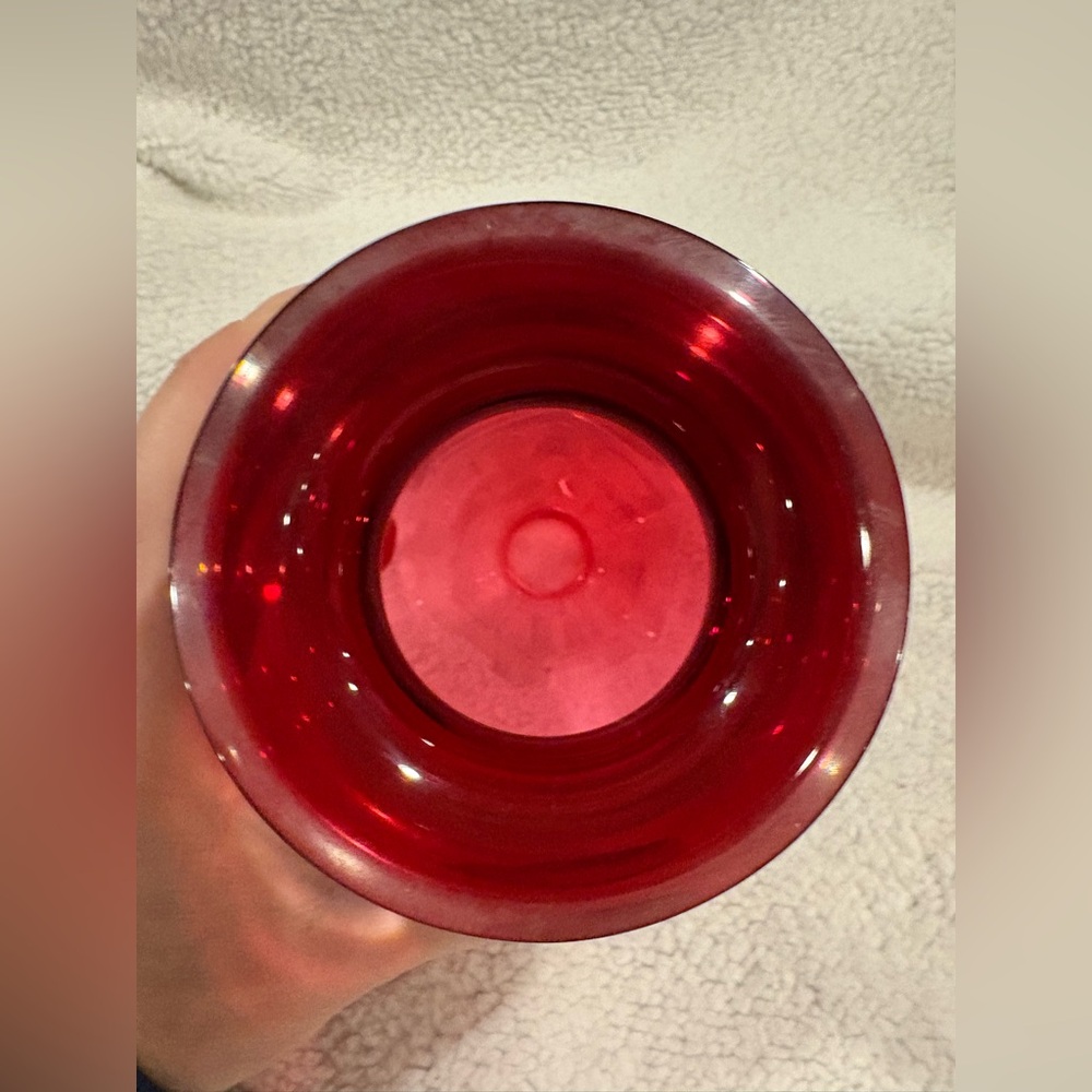 Baccarat 8" Orsay Ruby Flower Vase - Picture 3 of 5